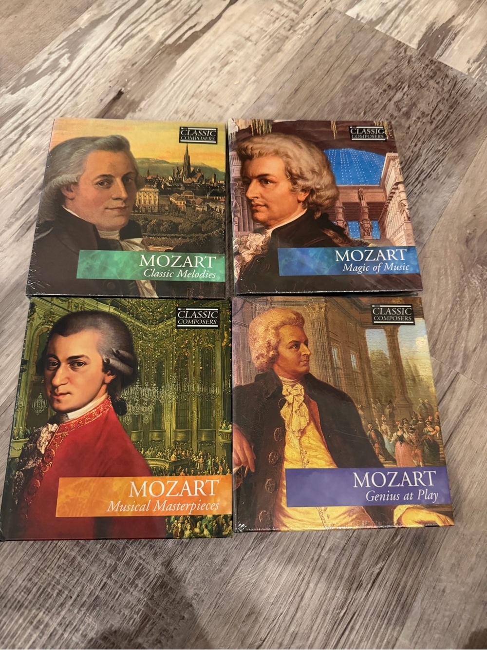 Set of 4 Classic Composers CDs featuring Wolfgang Amadeus Mozart